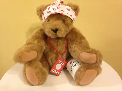 Vermont Teddy Bear Handmade 15  Jointed Love Alert Fallen For You Cast Get Well • $19.99