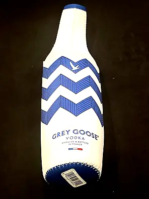 $14.95 • Buy Grey Goose Vodka Bottle Koozie 750ml Zipper Sleeve Insulated White Blue