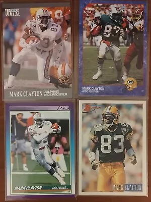 (4) Mark Clayton NFL Card Lot - Miami Dolphins Green Bay Packers • $1.68