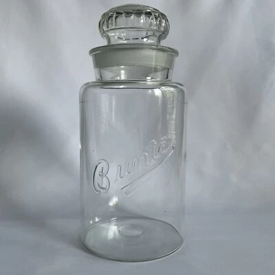 $49.50 • Buy 12  Vtg Bunte Antique Glass Candy Store Soda Fountain Apothecary Jar W Lid