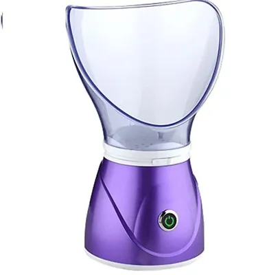 Facial Steamer Nano Ionic Hot Mist Home Sauna SPA Face Humidifier (purple) • £14.50