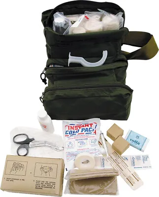 First Aid FA108 Kit M 3 Medic Bag Used By Military Medics Comes In Olive Drab • $58.12