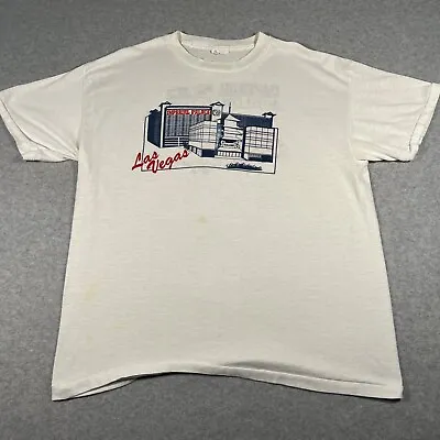 Vintage Las Vegas Shirt Adult Large White Single Imperial Palace Auto Mens 90s • $22