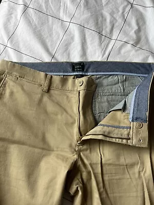 J.Crew Mens 484  34x30 Stretch Slim Fit Chino Pants Khaki Modern Casual Office  • $30