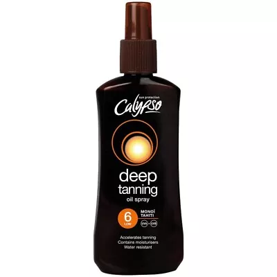 Calypso Deep Tanning SPF6 Tahiti Oil Spray- 200 Ml Free Shipping Uk • £14.99