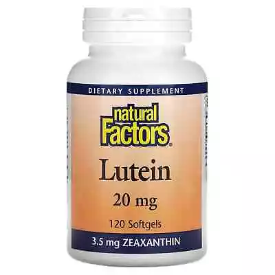 2 X Natural Factors Lutein 20 Mg 120 Softgels • $68.56