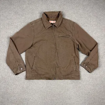 Vintage Mossimo Jacket Mens Size M Brown Corduroy Collar Work Wear Adults Y2K • $54.99