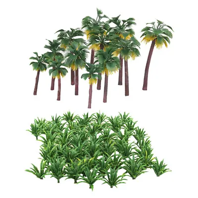 62 Miniature Trees Palm (16 Cm 13 Cm 10 Cm 8.5 Cm) And Grass Tree • £12.70