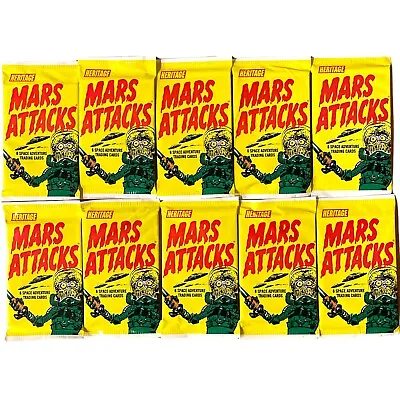 Lot Of (10) 2012 Topps Heritage Mars Attacks Space Adventure Trading Cards • $24.95