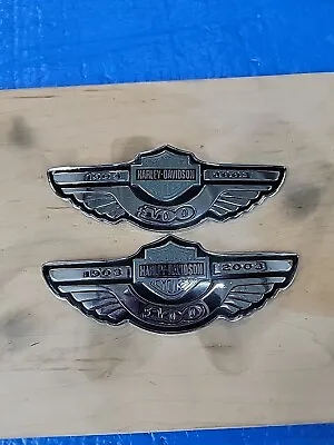 2003 Harley Tank Emblems 100th Anniversary Oem Harley Gas Tank Emblems . • $250