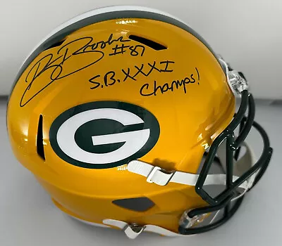 Packers ROBERT BROOKS Signed Full Size Replica Speed Helmet AUTO W/ SB XXXI  JSA • $219.99