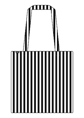 Striped Tote Bag Collectif Navy White Stripey Nautical Beach Shopping Retro • £4.50