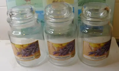 YANKEE CANDLE Set Of 3  Large Size Jars - Ideal For Reuse Vases Craft Wedding's • £5.60