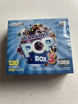 Zoom Karaoke Pop Box 3 - 120 Super Pop Hits 6CD+G Discs - Brand New Sealed. • £15.99