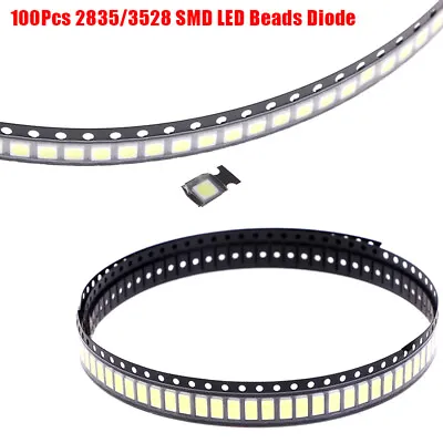 $1.95 • Buy 100Pcs 2835/3528 Chips SMD LED Beads 1W 3V Cold White Light For TV LED D Ky