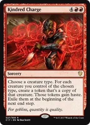 KINDRED CHARGE Commander 2017 MTG Red Sorcery Rare • $14.99