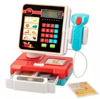 £23.99 • Buy Kids Electronic Cash Register Toy Play Food Set Supermarket Till Pretend Play UK