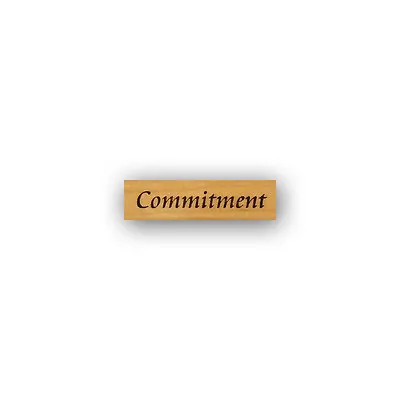 COMMITMENT Mounted Rubber Stamp Military CMS #4-20 • $11.64