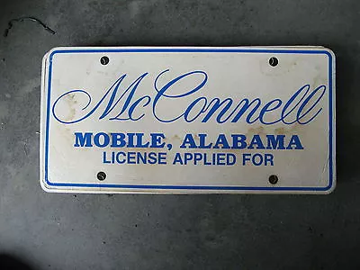 Mcconnell Mobile Alabama Al Auto Sales  Dealership Booster License Plate • £3.17