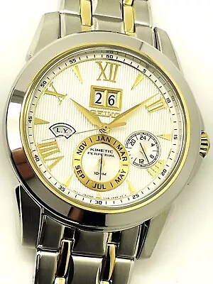 Seiko Men's Grand Sport 7d48-0am0 Not-working Kinetic Perpetual Watch Snp066 • $110