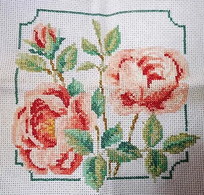 £9 • Buy Roses Square Finished Cross Stitch