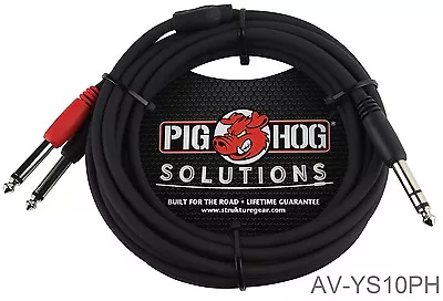 10ft 1/4  TRS Male To Dual Mono TS Male (TIP/RING) Insert Cable AV-YS10PH • $13.95