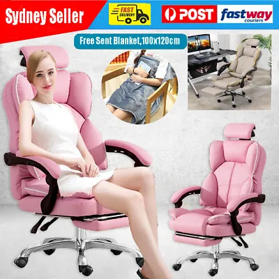 $87.59 • Buy Racing Gaming Chairs Office Executive Recliner Computer Desk Chair With Footrest
