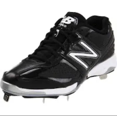 New Balance Low-Cut 4040 Metal Baseball Cleats (MB4040CK) - Black/White • $18.99