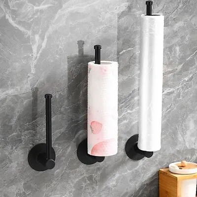 $12.14 • Buy Mounted Toilet Paper Roll Holder Self-Adhesive Roll Rack Bathroom Wall Storage
