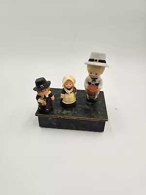 Vintage Hallmark Thanksgiving Pilgrims Couple & Enesco Pilgrim Figurines  • $19.95