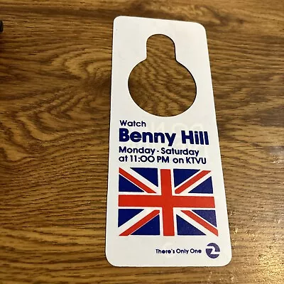 Do Not Disturb We're Watching Benny Hill Monday-Saturday 11:00PM KTVU Door Sign • $8