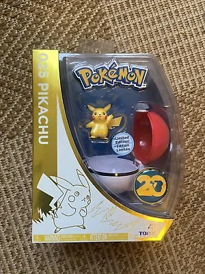£25 • Buy Pokémon Pikachu 025 20th Anniversary Figure With Pokeball Sealed 
