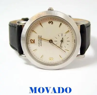 Vintage S/Steel MOVADO Automatic Watch 1950s Cal 115 * EXLNT* SERVICED* RARE • $499