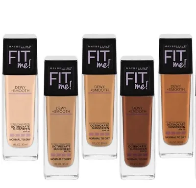 Maybelline New York Fit Me Dewy + Smooth  Foundation 1 Fl Oz SPF 18 • $6