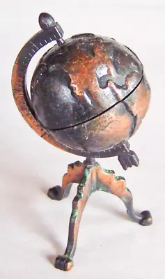 1976 Durham Industries ROTATING GLOBE Antique-Finish Diecast Dollhouse Miniature • $12.87