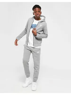 £57.99 • Buy Boys Nike Full Tracksuit Kids Grey Hooded Top Bottoms Joggers Fleece Set Unisex
