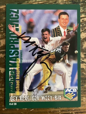 $2.49 • Buy Michael Kasprowicz Signed 2000 ACB Weet Bix Cricket Australia Queensland Bulls