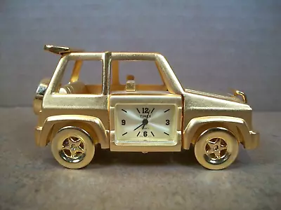 Vintage TIMEX ~ SUV 4-Wheeler ~ Miniature Clock ~ 1 3/4  Tall • $24.99