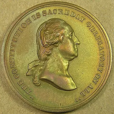 1861 US Mint Oath Of Allegiance Medal George Washington 31 Mm 14.4 Gr • $21