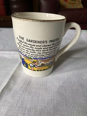 Tams Pottery Mug Marked England 62 The Gardener's Prayer. • £12
