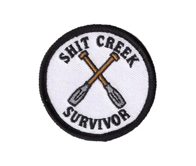 2  Shit-Creek Survivor De-merit Patch Badge Fits VELCRO BRAND Hook Fasteners • £4.85