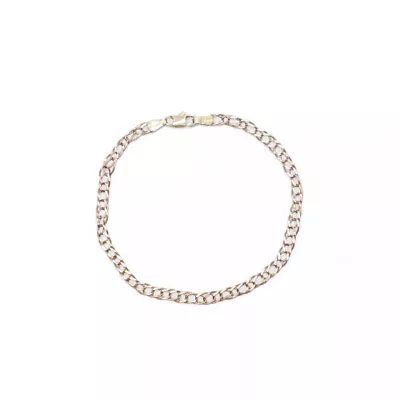 9ct Yellow Gold Curb Link Bracelet 19.5cm #60345 • $236.25