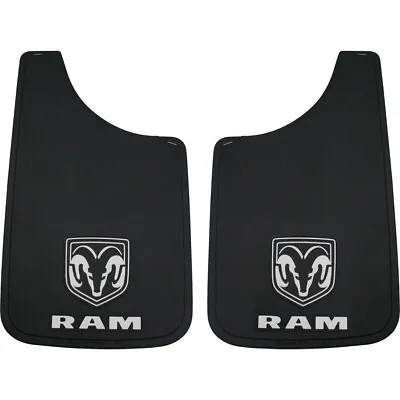 2PC RAM White Logo 11X19 Mud Flaps Splash Guard Car Pickup Truck Suv New • $54.99