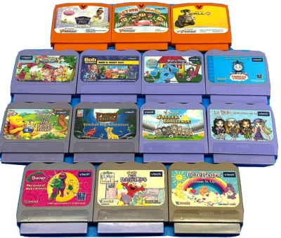 $59.95 • Buy Lot Of 14 Video Games Cartridges VTech V Smile Disney Barney Bob Builder Bratz..