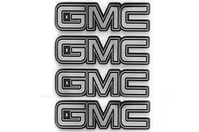 4 Gmc Yukon Sierra Center Cap Logos Chrome Silver Decals Vinyl 18 20 22 Wheels • $14.99