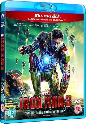 Marvel:  Iron Man 3  (blu Ray 3d + Blu Ray) New Sealed • £7.95