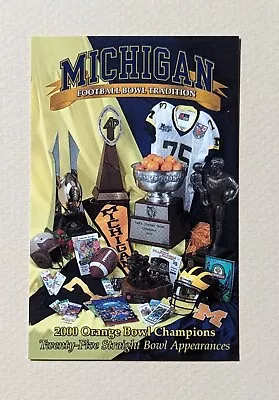 2000 Michigan Wolverines College Football Pocket Schedule Card NCAA 🏈🏈 • $0.99