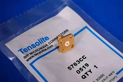 Tensolite 5763CC Female SMA 4H Square Bulkhead Panel Connector For RF Work • $9.95