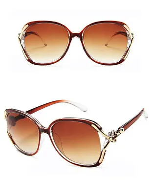 Gold Oversized Sunglasses Women's Ladies Trendy Fashion Sunglass 2022 UK SELLER • £5.95