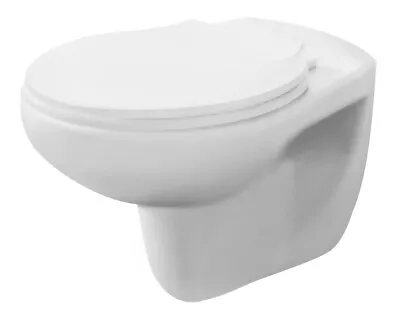 Contemporary Bathroom Wall Hung Toilet Pan   390mm X 355mm White • £66